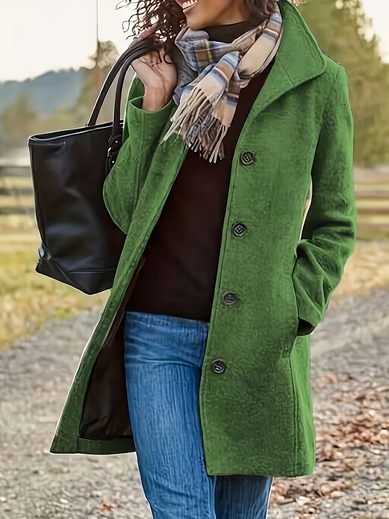 Elena | Eleganter Einreiher-Mantel für Damen