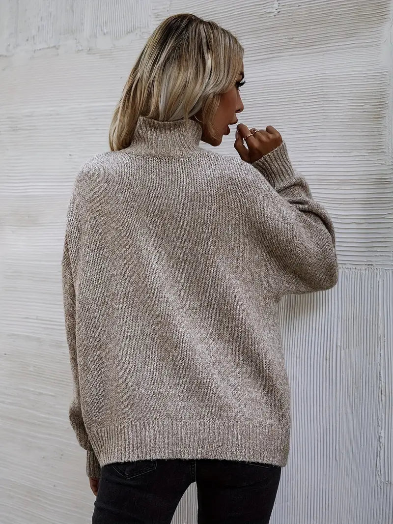 Mitchelle - Gestrickter Rollkragenpullover für Damen
