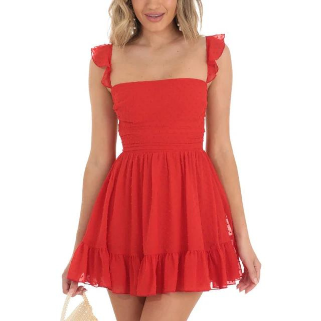 Elke Mini Kleid | Elegantes Damen-Minikleid mit rückenfreiem Charme