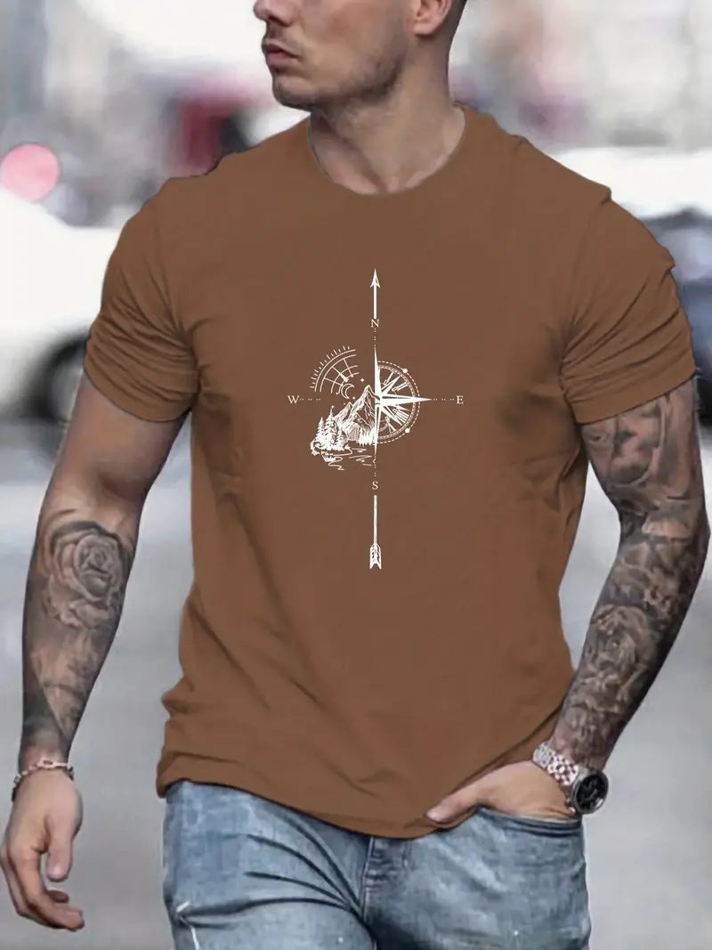 Arduino - Bequemes Herren-T-Shirt mit Kompassdruck
