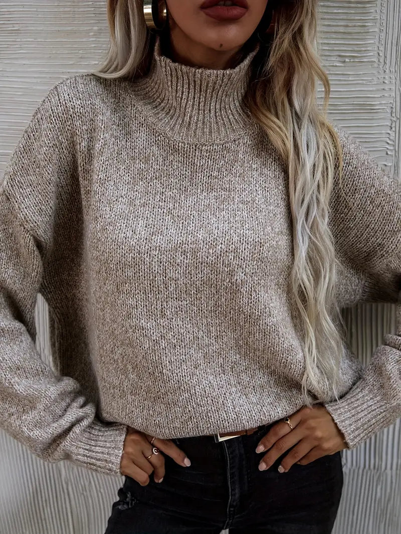 Mitchelle - Gestrickter Rollkragenpullover für Damen
