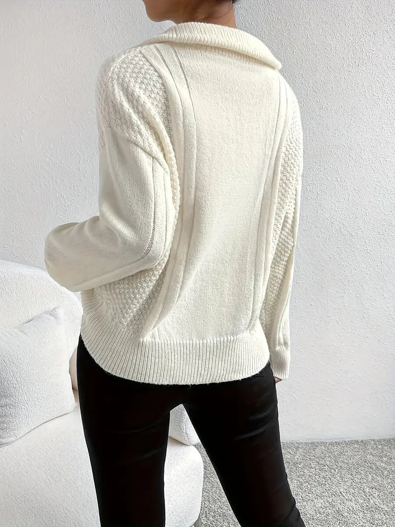 Ludivine - Lässiger Pullover mit Reißverschluss Damen