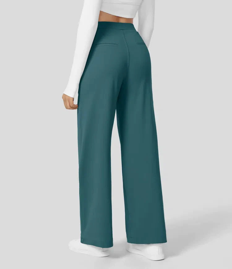 Kendall - High Waist Arbeitshose mit seitlichen Falten und Taschen