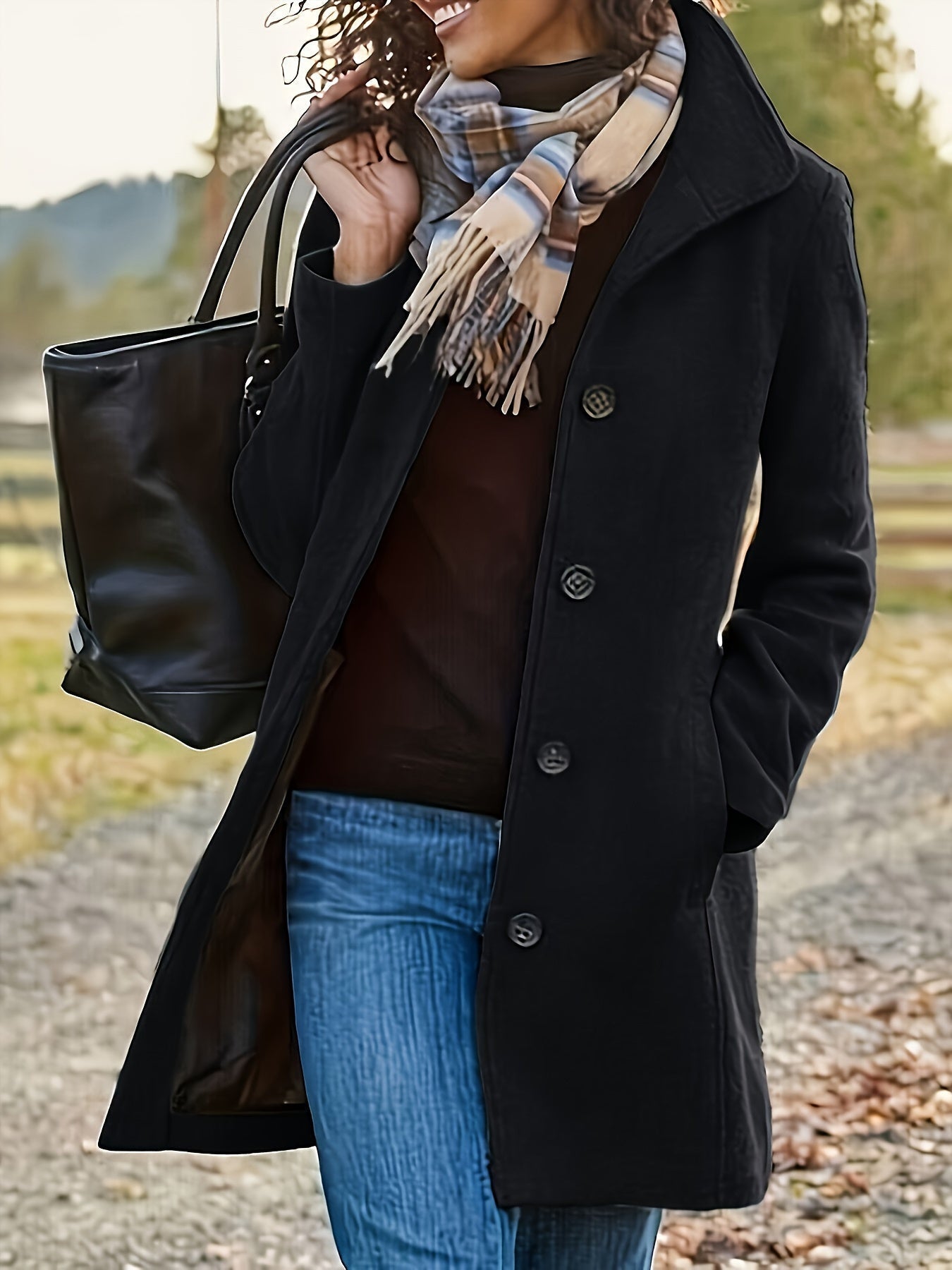 Elena | Eleganter Einreiher-Mantel für Damen