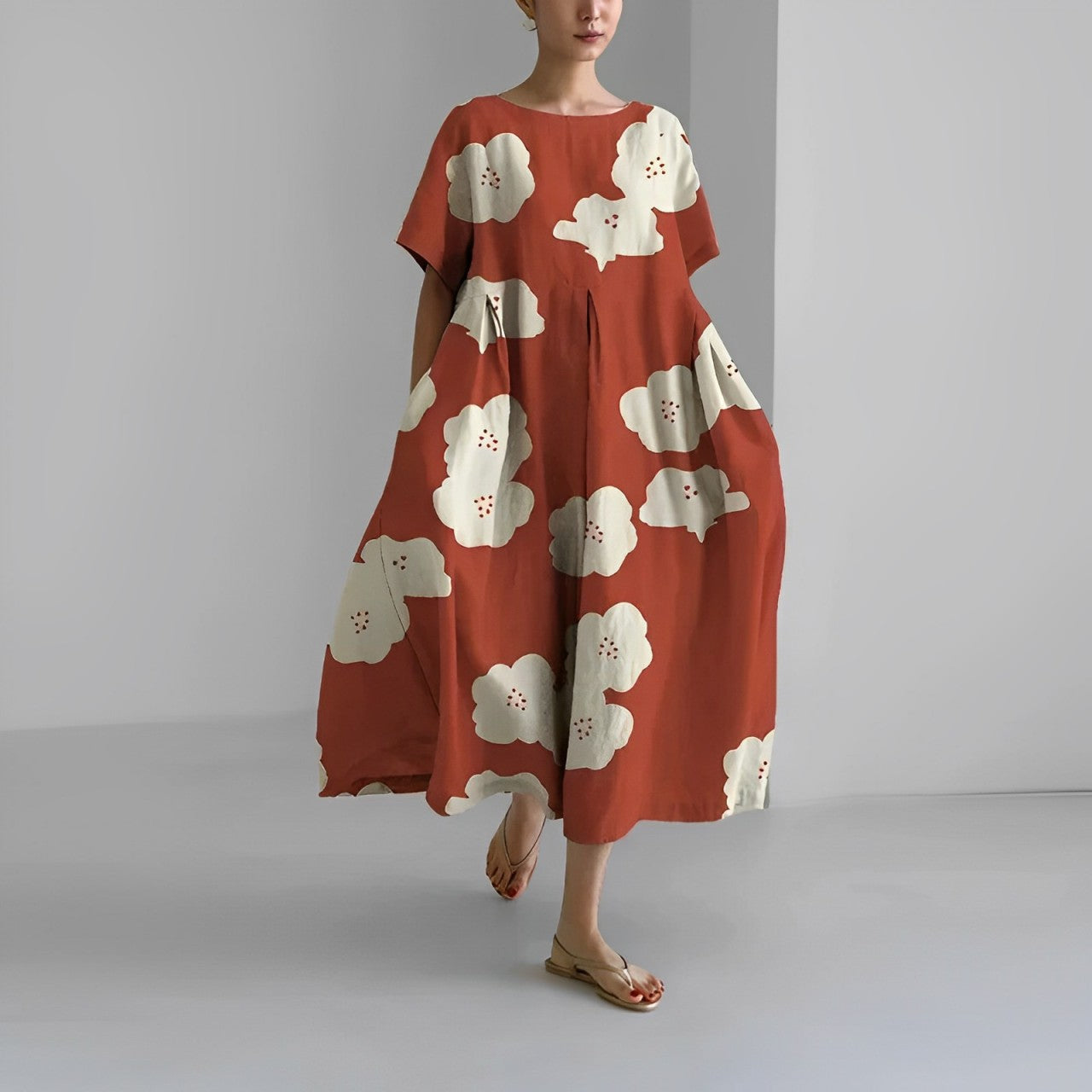 Leichtes Frühlingskleid mit Print für Damen – Klara