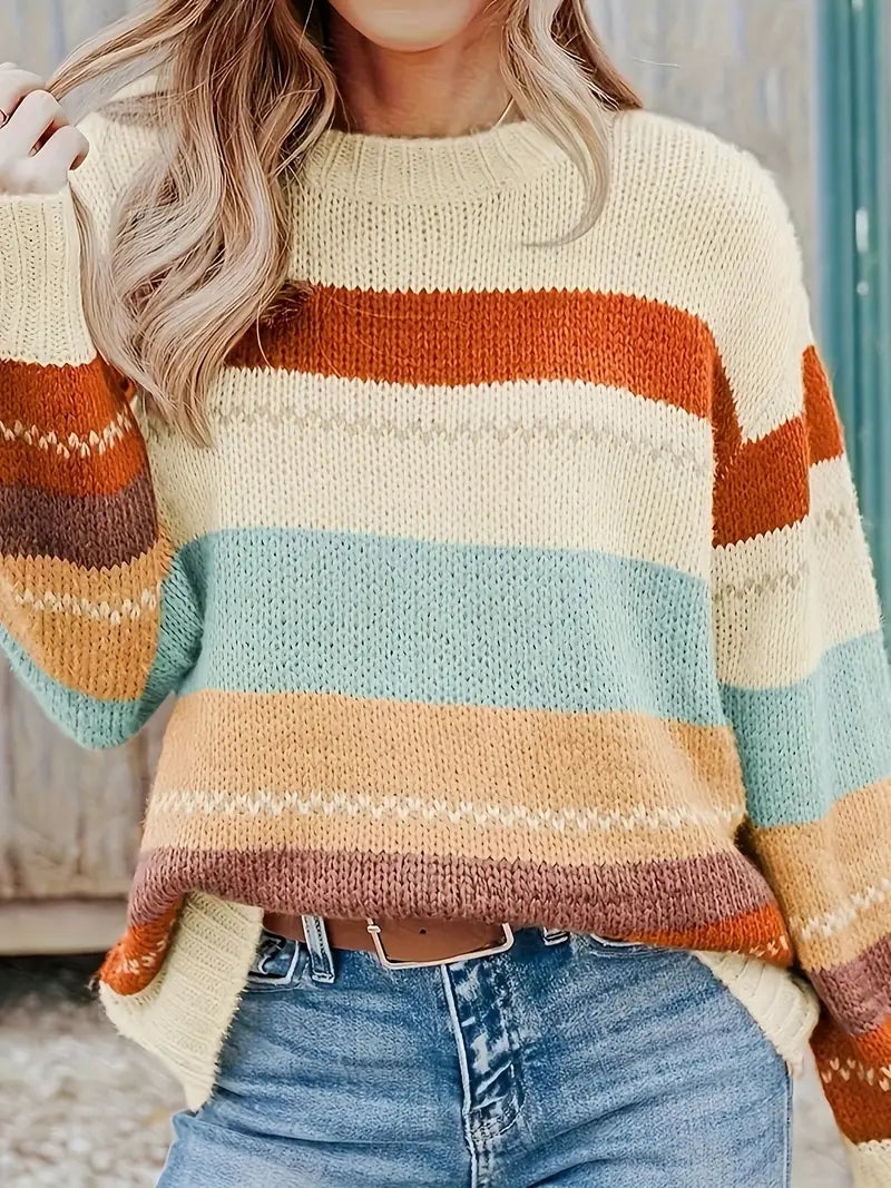 Qieency - Lässiger Strickpulli Damen