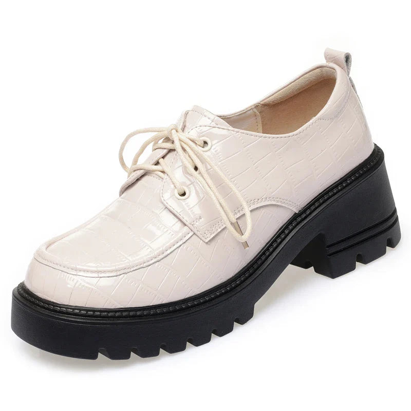 Xantina - Halbschuhe aus echtem Leder mit Plateau