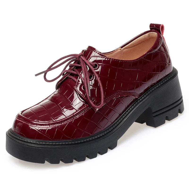 Xantina - Halbschuhe aus echtem Leder mit Plateau