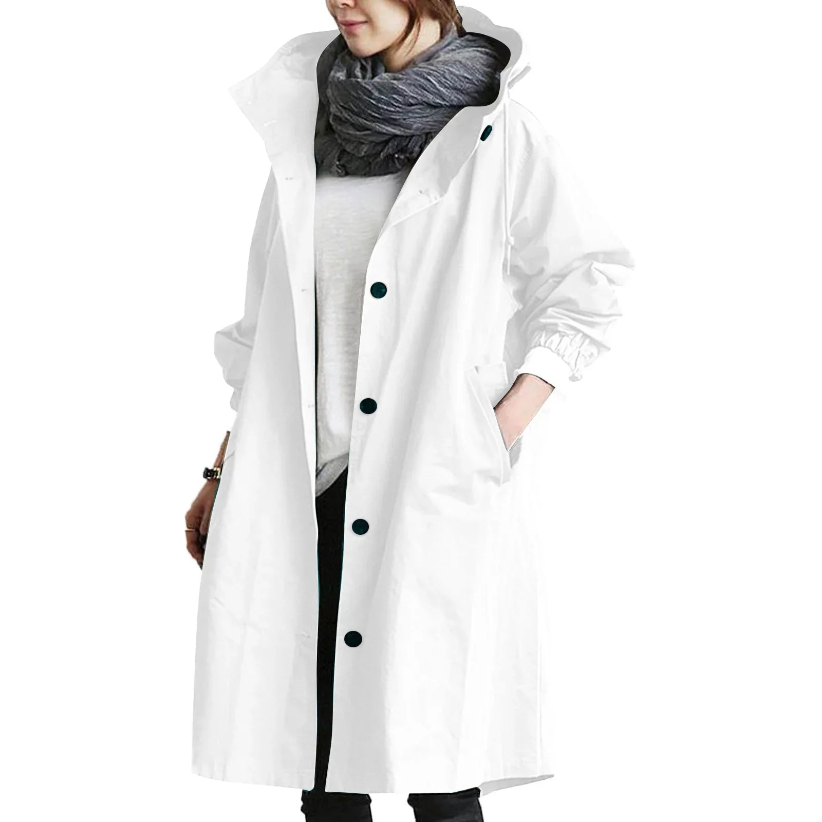 Lillymoda | Emma - Stehkragen Trendmantel mit Knöpfen