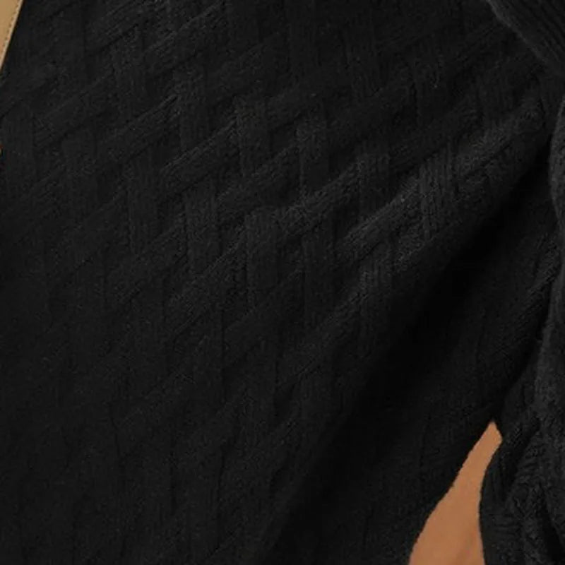 Lillymoda | Jessica - Stylischer Rollkragenpullover mit Strickmuster