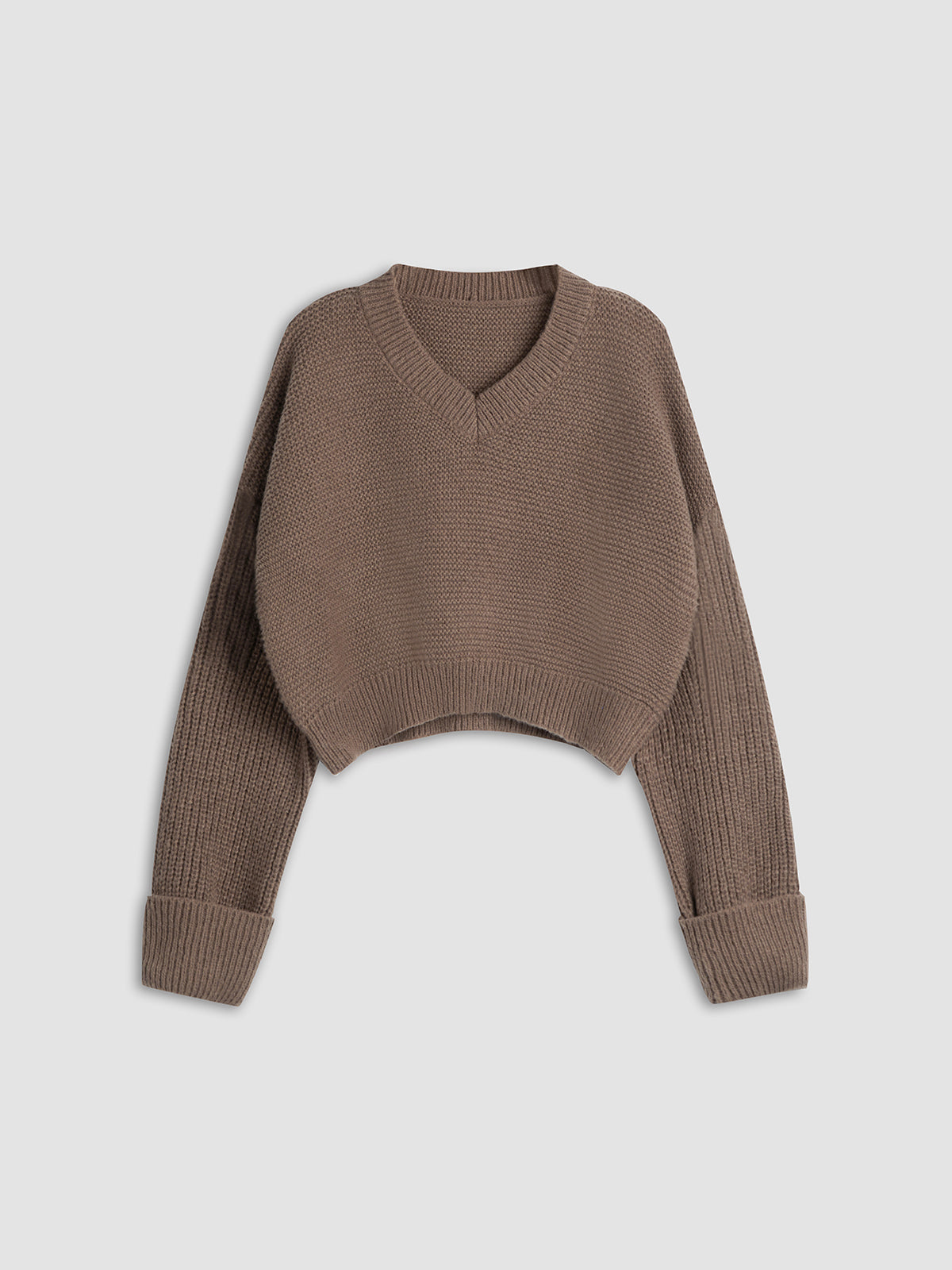 Minimalistischer V-Ausschnitt Pullover
