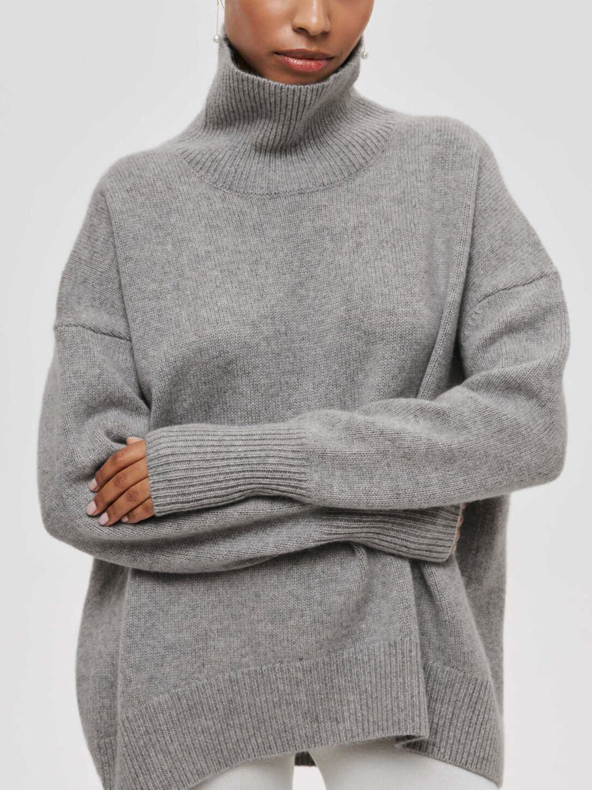 Cloudless Sky Rollkragenpullover - Oversize Damen-Strickmode - Maria