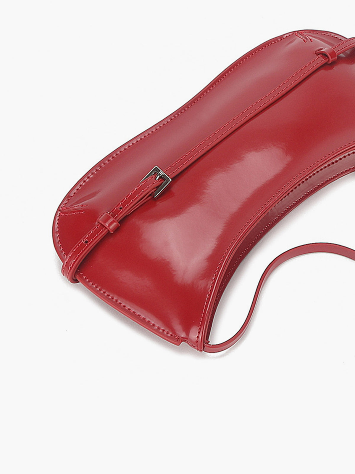 Elegante Rote Lederschultertasche - Exklusive Damen Handtasche 2024 - Joline