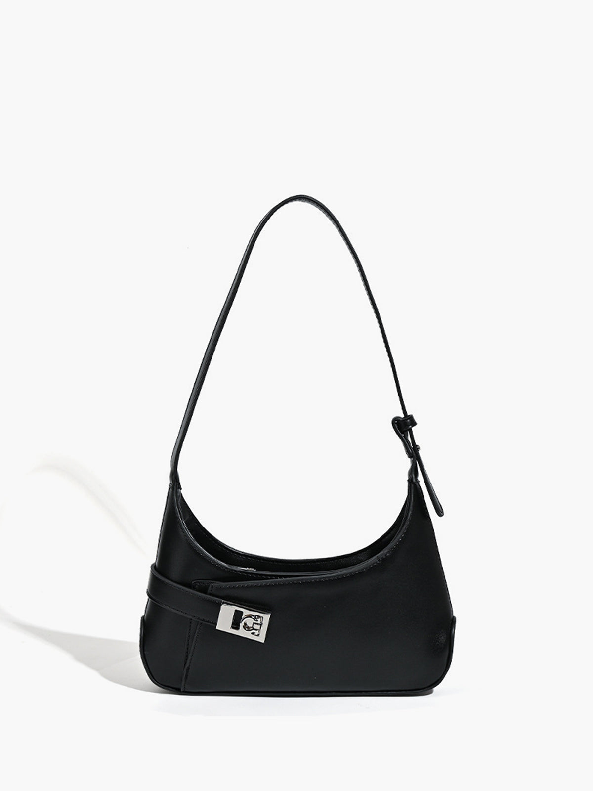 Schwarze Minimalistische Schultertasche - Premium Tasche für Damen - Kira