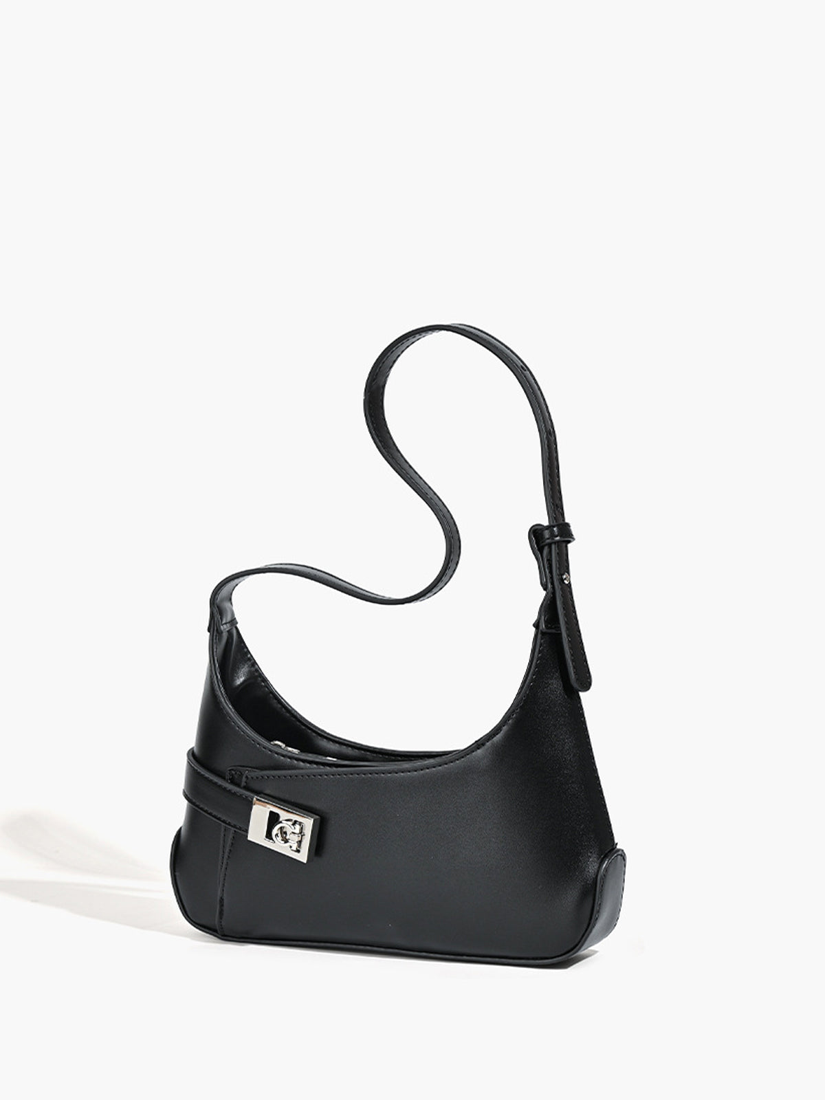 Schwarze Minimalistische Schultertasche - Premium Tasche für Damen - Kira