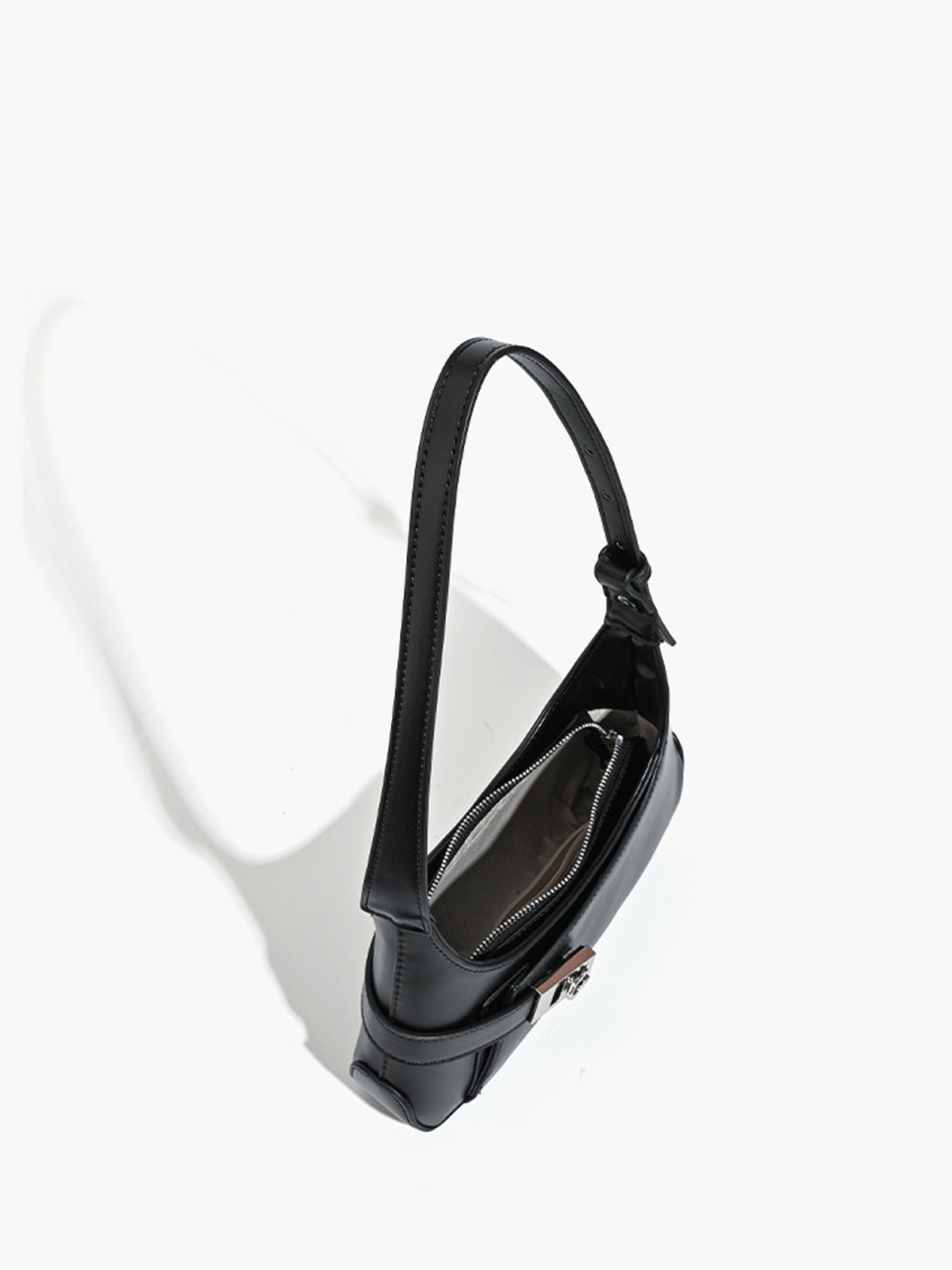 Schwarze Minimalistische Schultertasche - Premium Tasche für Damen - Kira