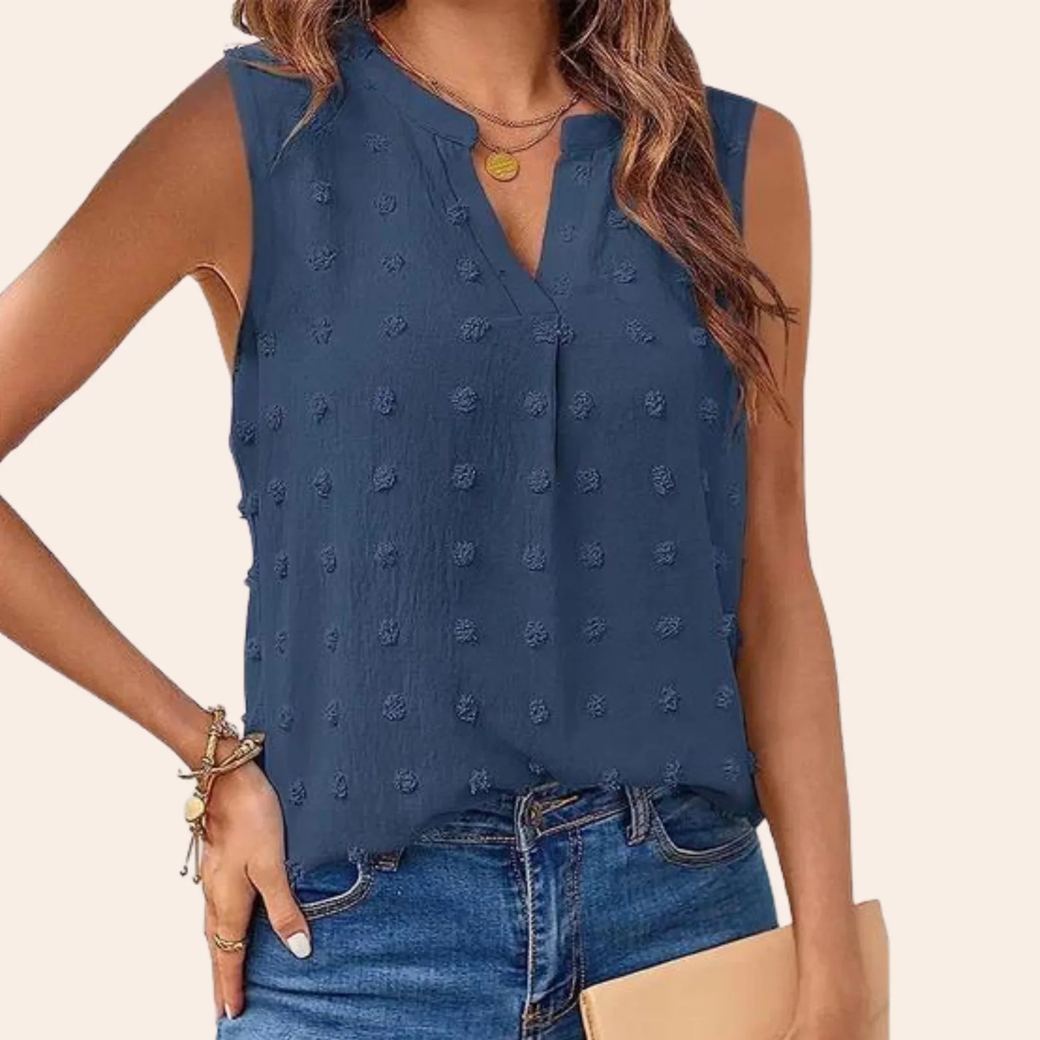 Schulterbluse mit V-Ausschnitt