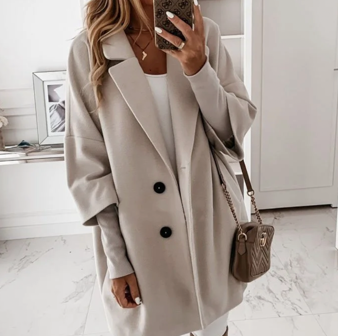 Lillymoda | Jade – Luxusmantel aus Wolle