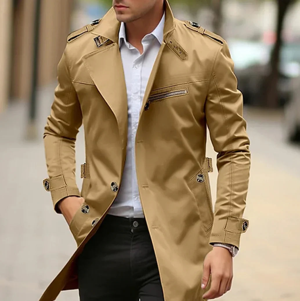 NELIO - Stilvoller Frühlings-Trenchcoat für Herren