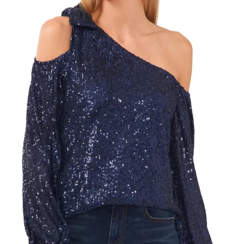 Lillymoda | Eliana - Elegantes Schulterfreies Pailletten-Top