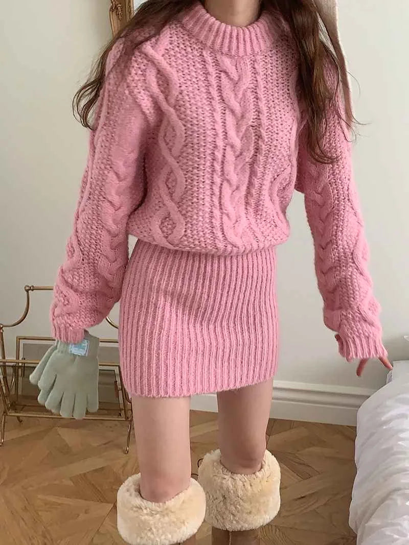 Lillymoda | Emberly - Geripptes Mini-Pulloverkleid