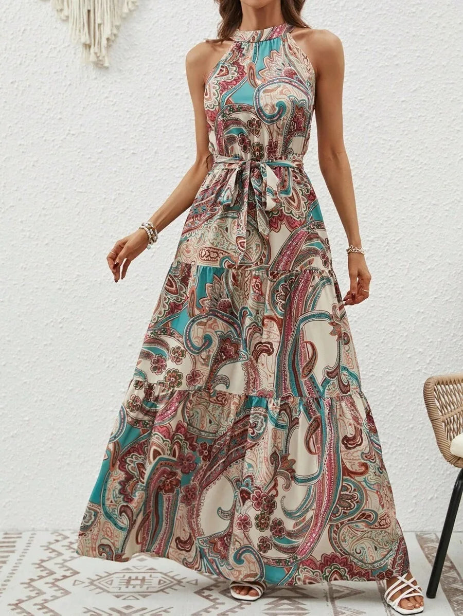 Lillymoda | Addilyn - Retro Maxikleid mit Halterneck