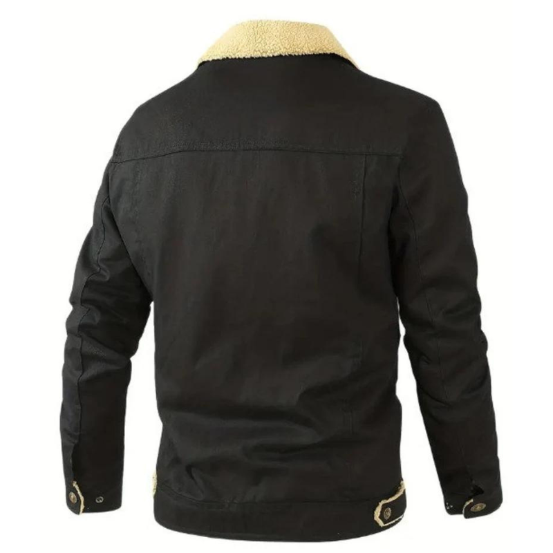 Bomberjacke - Button-Up - Warm - Sherpa gefütterte Jacke - Winterjacke für Männer
