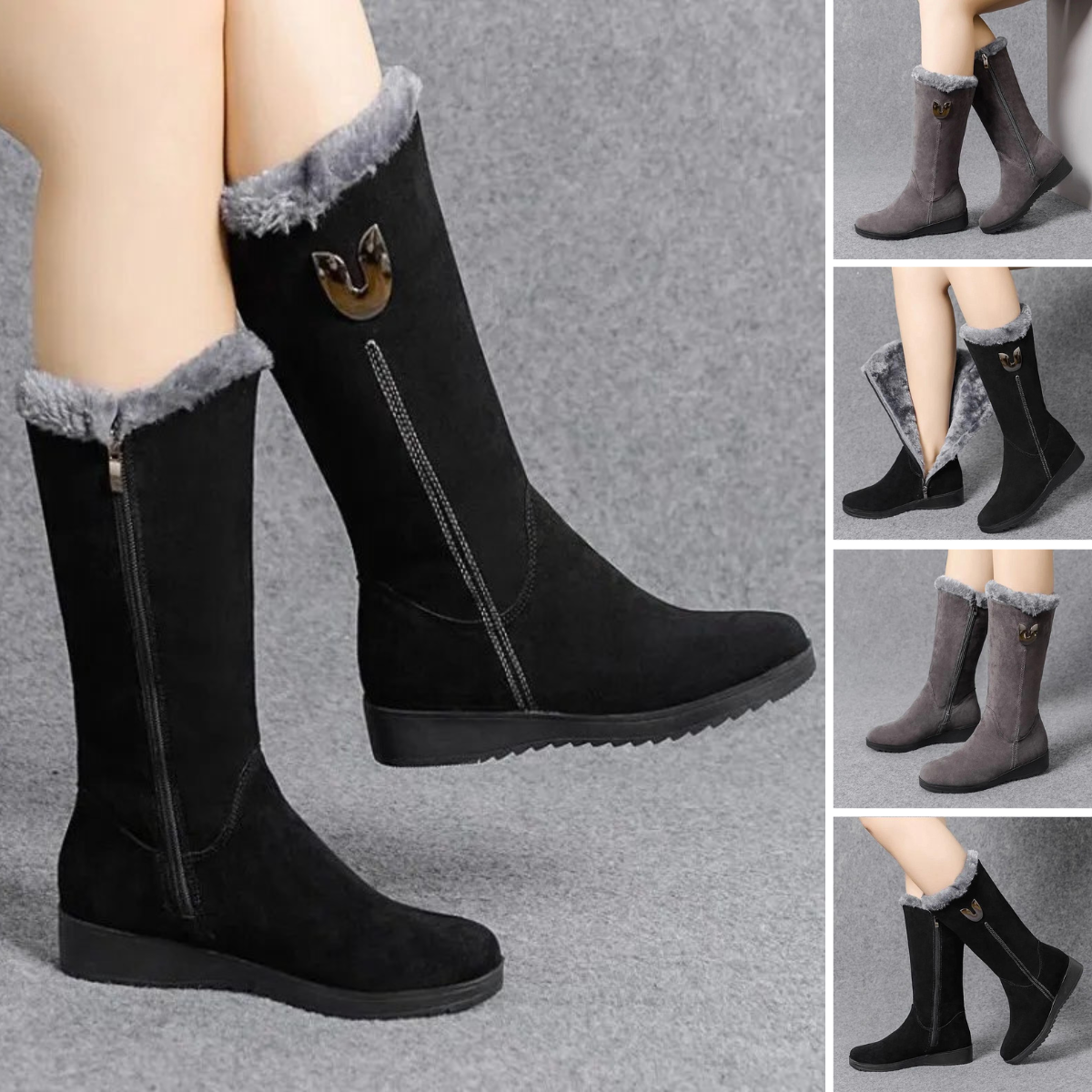 Meris - Die bequemsten warmen Winterstiefel mit hohem Fell