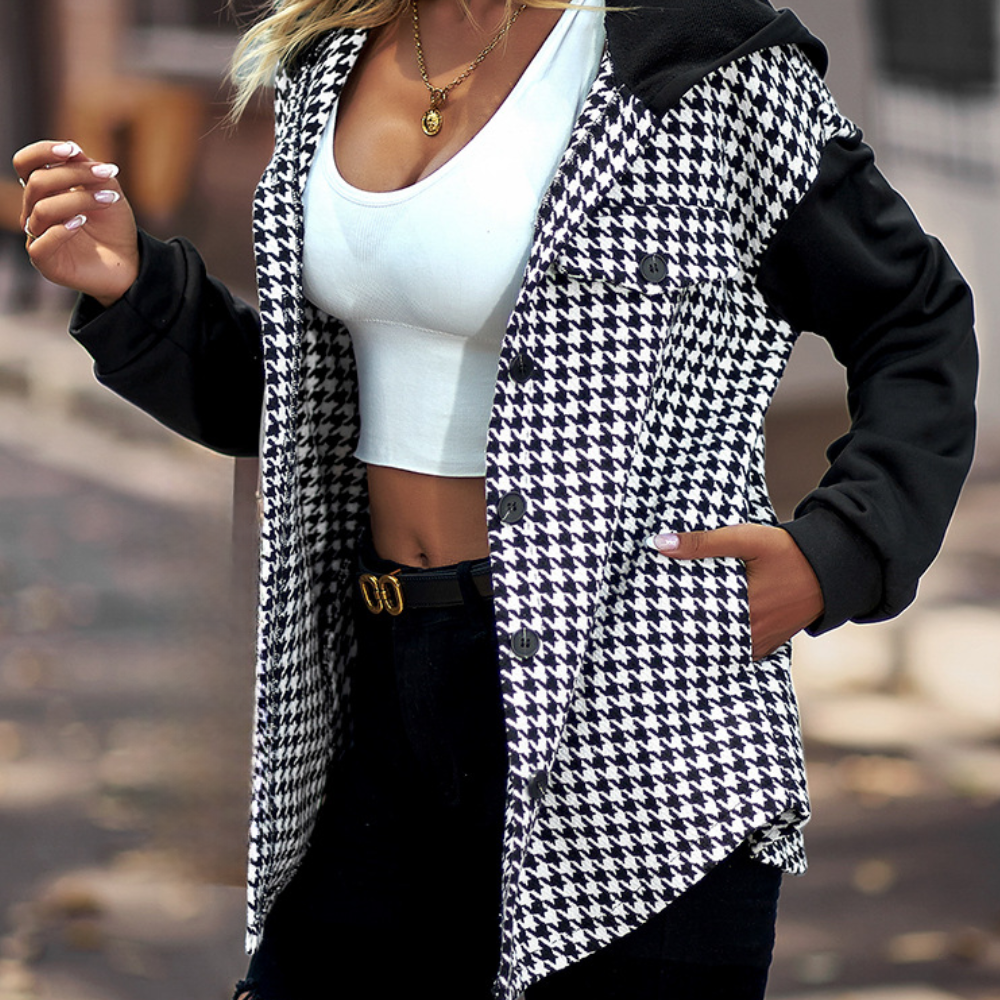 Lillymoda | Emelia - trendige geknöpfte karierte Jacke