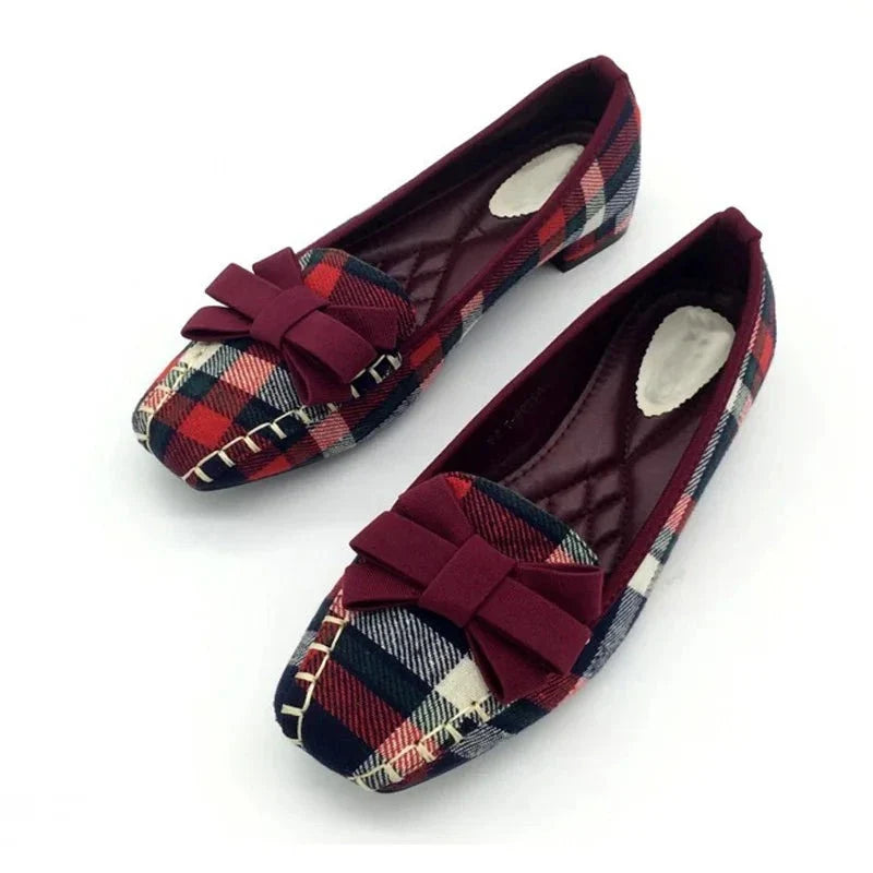Concetta - England Style Gingham Damen Freizeitschuhe