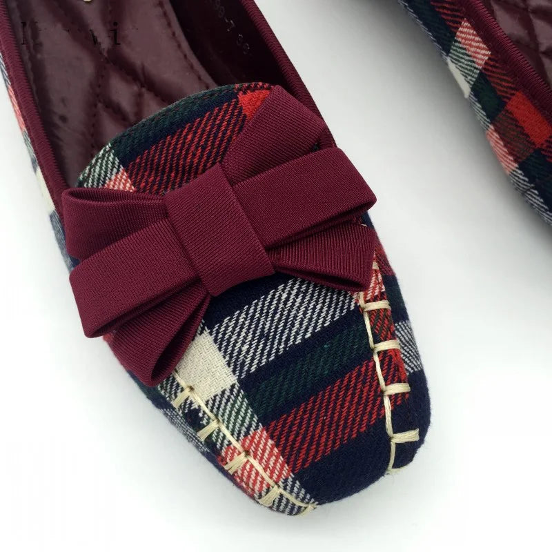 Concetta - England Style Gingham Damen Freizeitschuhe