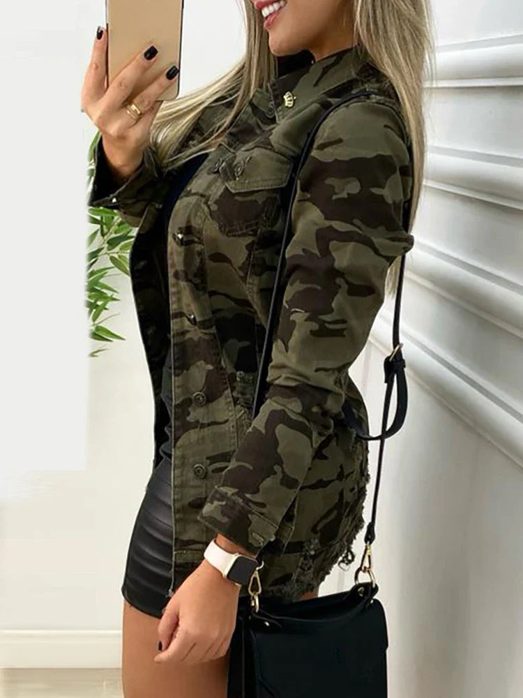Lillymoda | Amber - Stylische Camouflage Jacke