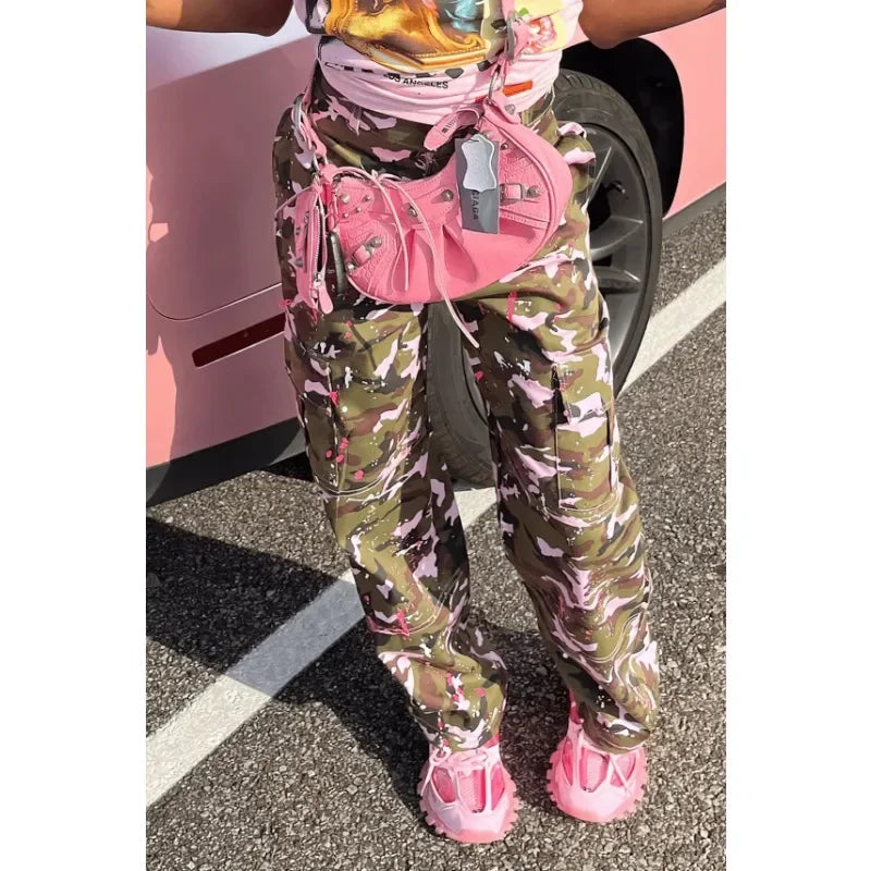 Rita - Camouflage Cargo-Hose mit Taschen