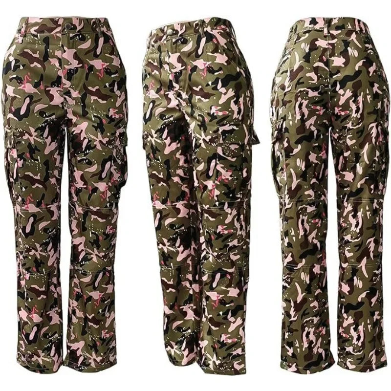 Rita - Camouflage Cargo-Hose mit Taschen