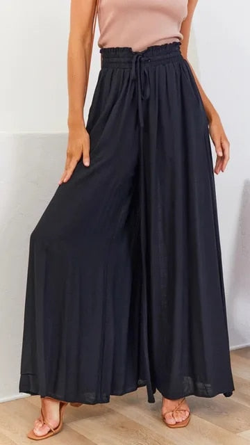 Dona - Lässige weite Hose mit hohem Bund