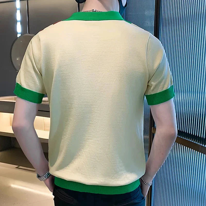 Lennard - Gestreiftes Strick-Poloshirt