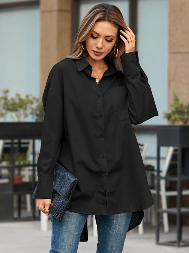 Lillymoda | Alaya - Lässige Knöpfe Vintage Tops