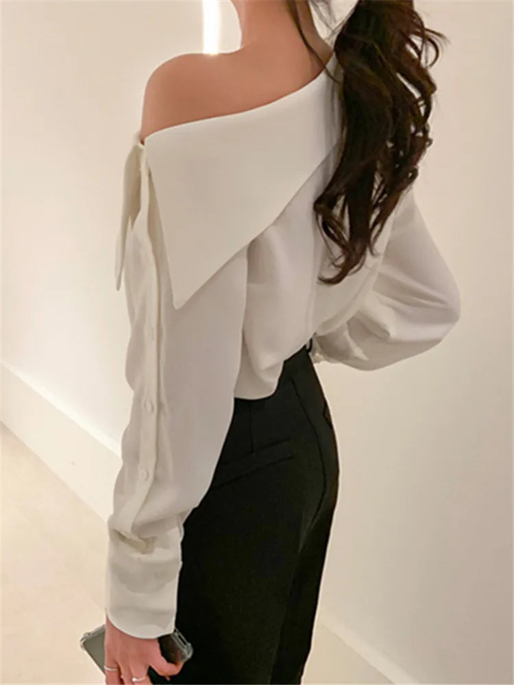 Lillymoda | Dorothy - Elegante Ein Schulter Bluse