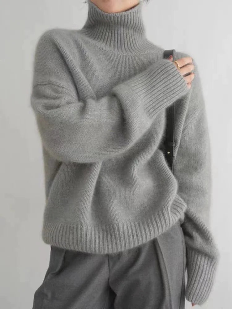 Lillymoda | Beverly - gestrickter Rollkragenpullover warm