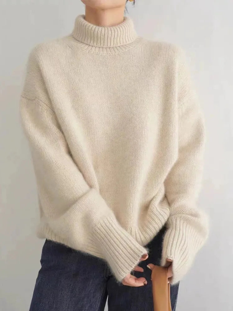 Lillymoda | Beverly - gestrickter Rollkragenpullover warm
