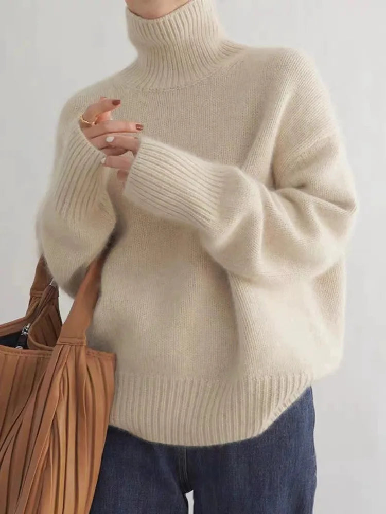 Lillymoda | Beverly - gestrickter Rollkragenpullover warm