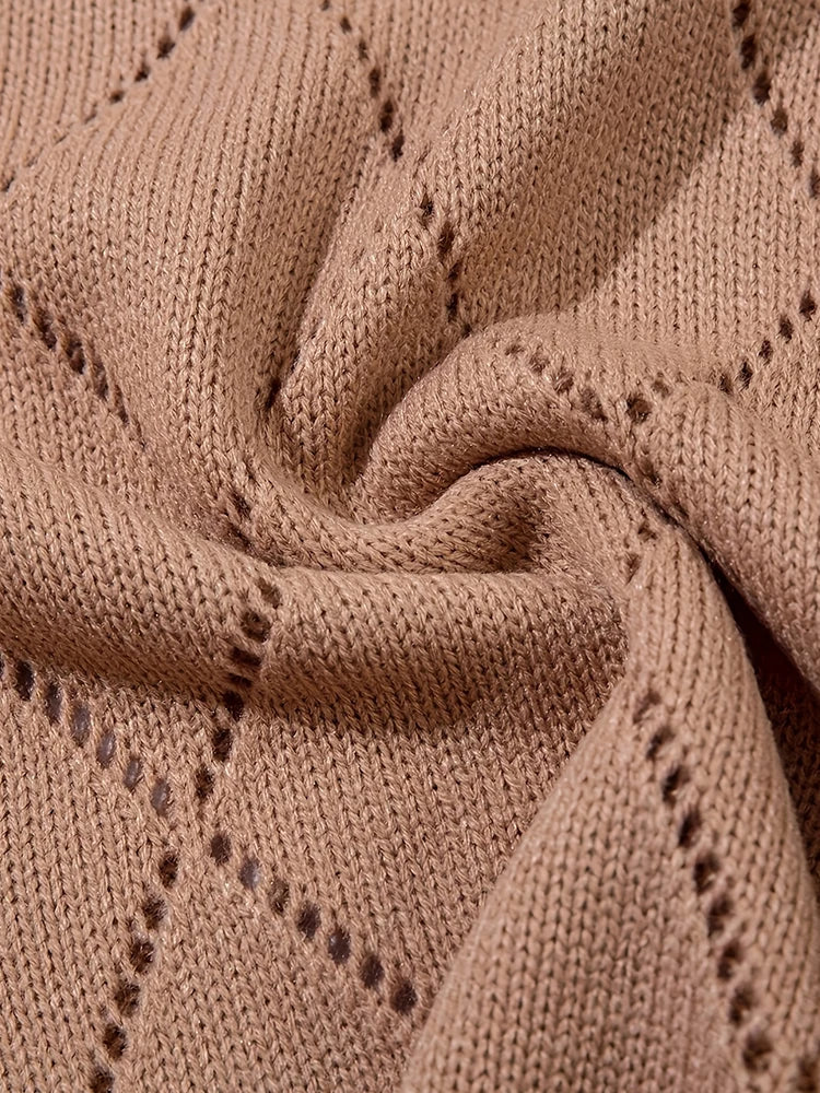 Lillymoda | Collins - Strickpullover mit V-Ausschnitt und Spitzenärmeln