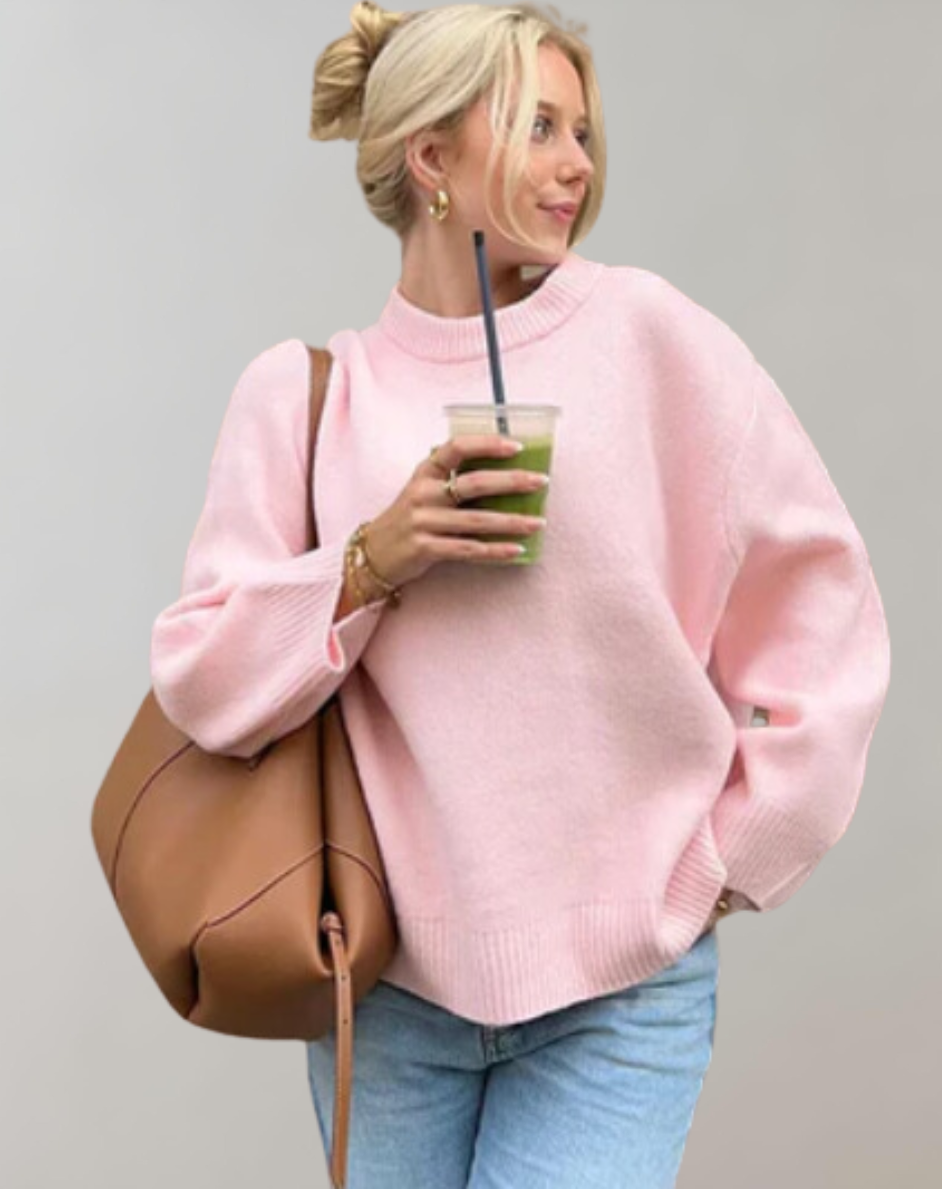 Lillymoda | Ailani - gestrickter Rundhalsausschnitt-Sweater