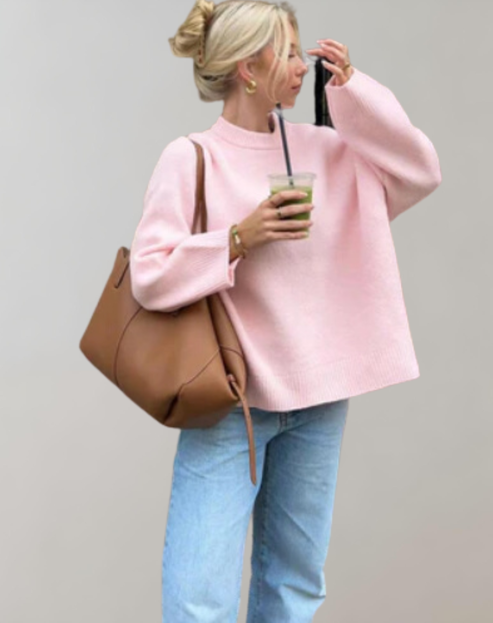 Lillymoda | Ailani - gestrickter Rundhalsausschnitt-Sweater