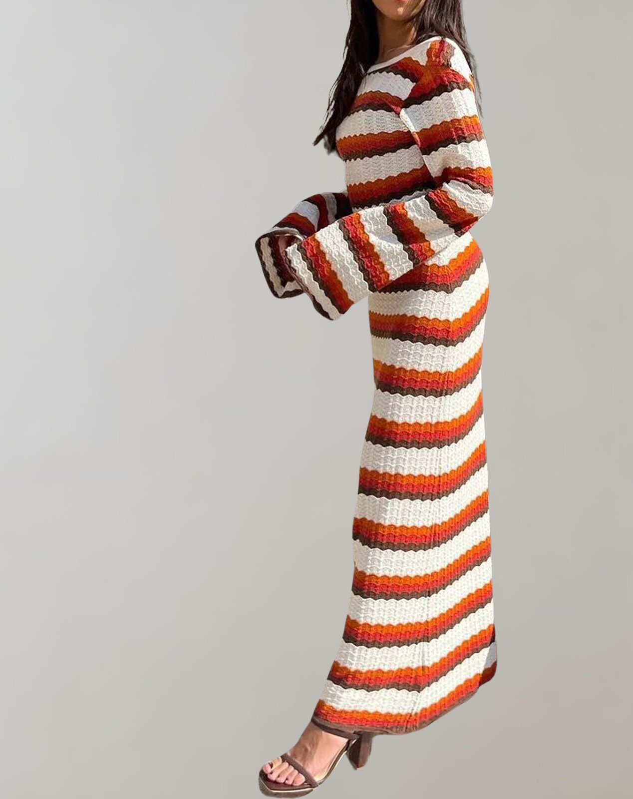 Lillymoda | Aviana - lässiges gestreiftes Strickkleid