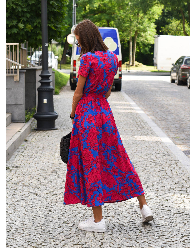 Lillymoda | Jasmine - lässiges Blumen Wickelkleid