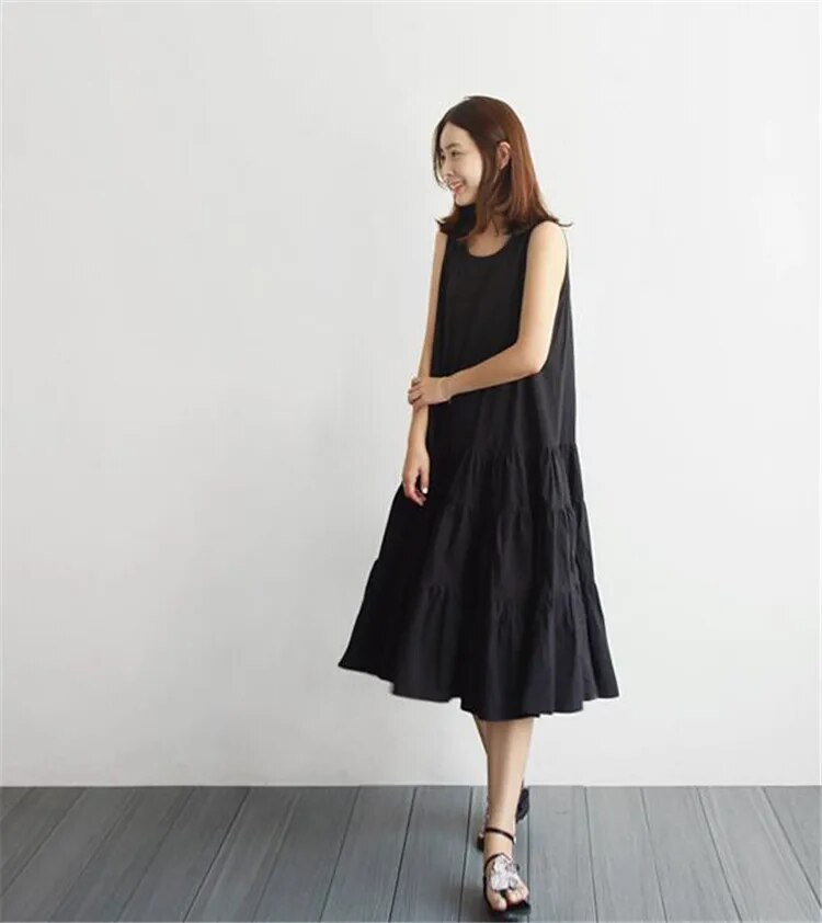 Lillymoda | Jane - Lässiges ärmelloses fließendes Kleid
