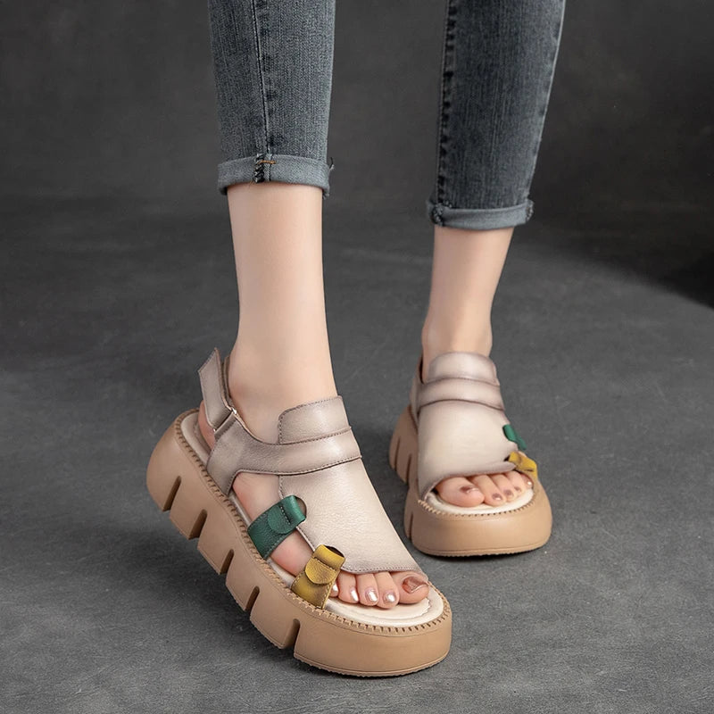 Feliciaelle - Handgemachte Echte Leder Sandalen
