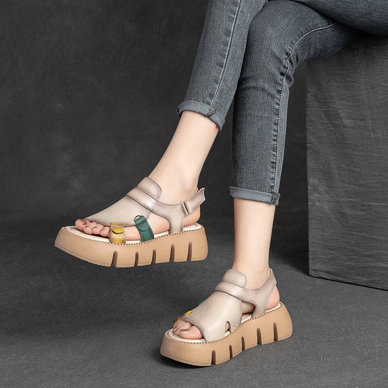 Feliciaelle - Handgemachte Echte Leder Sandalen