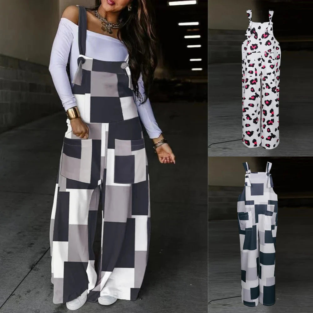 Vinita - Lässiger Jumpsuit mit Taschen und Karomuster